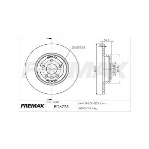 Fremax Brake Disc Rear Pair
