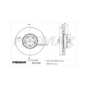 Fremax Brake Disc Front Each