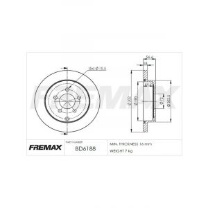 Fremax Brake Disc Rear Pair