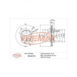 Fremax Brake Disc Front Each Audi Q5