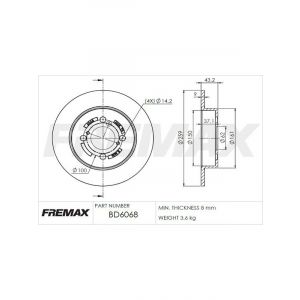 Fremax Brake Disc Rear Pair