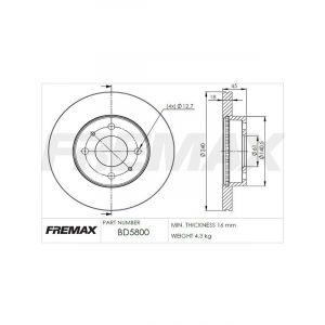 Fremax Brake Disc Front Pair