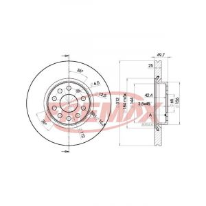 Fremax Brake Disc Front Pair Golf Mk5 Gti Jetta Passat