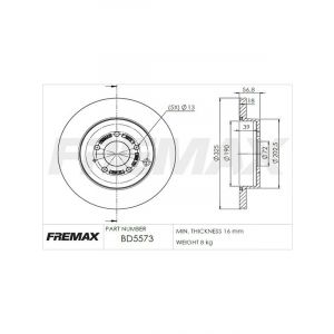 Fremax Brake Disc Rear Pair