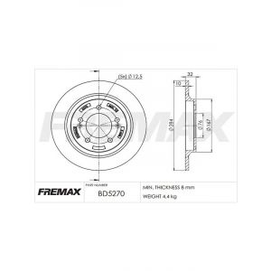 Fremax Brake Disc Rear Pair