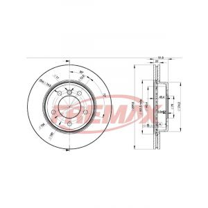 Fremax Brake Disc Front Pair Bmw E46. 320 323 325 328