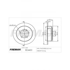 Fremax Brake Disc Rear Pair