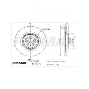 Fremax Brake Disc Front Each