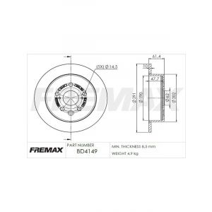 Fremax Brake Disc Rear Pair