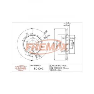 Fremax Brake Disc Rear Pair
