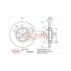 Fremax Brake Disc Front Each