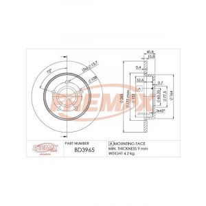 Fremax Brake Disc Rear Pair