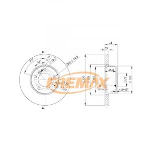 Fremax Brake Disc Front Pair Bmw E87 120, E90 318 320 325