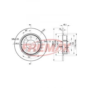 Fremax Brake Disc Rear Pair