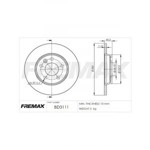 Fremax Brake Disc Rear Pair