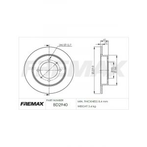 Fremax Brake Disc Rear Pair