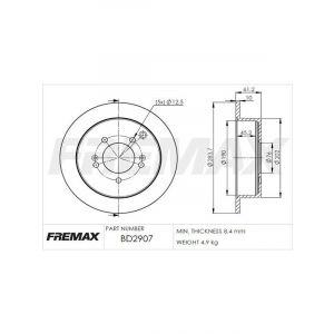 Fremax Brake Disc Rear Pair