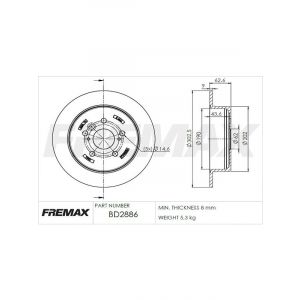 Fremax Brake Disc Rear Pair
