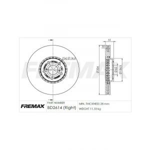 Fremax Brake Disc Front Each