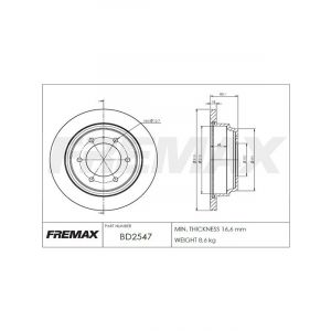 Fremax Brake Disc Rear Pair