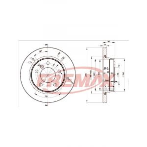 Fremax Brake Disc Rear Pair Bmw E36 323I 328I E46 320I