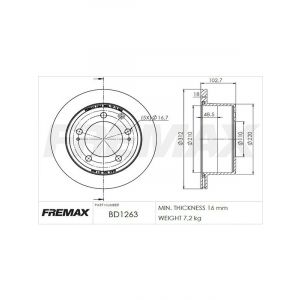 Fremax Brake Disc Rear Each