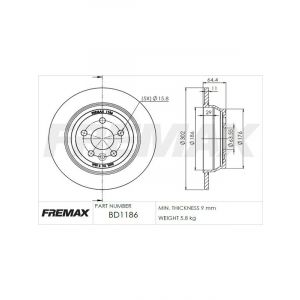 Fremax Brake Disc Rear Pair