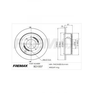 Fremax Brake Disc Rear Pair