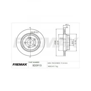 Fremax Brake Disc Rear Pair