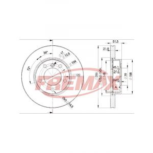 Fremax Brake Disc Front Pair Bmw 320I - 325I 10/90 - 318Is