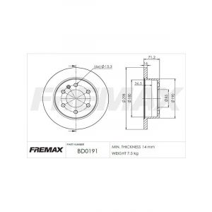 Fremax Brake Disc Rear Pair