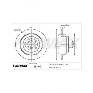 Fremax Brake Disc Rear Pair