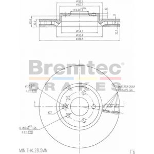 Bremtec Euroline High-Grade Brake Rotor