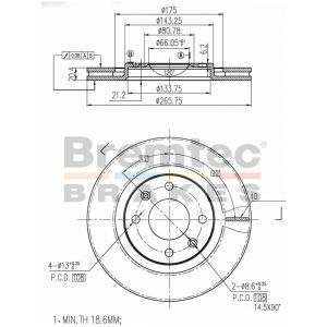 Bremtec Euroline Brake Rotor