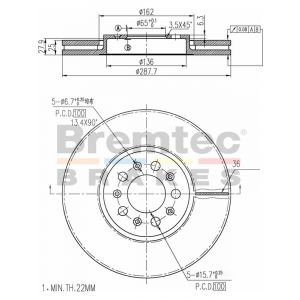 Bremtec Euroline Brake Rotor