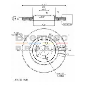 Bremtec Euroline Brake Rotor