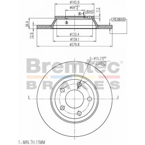 Bremtec Euroline Brake Rotor