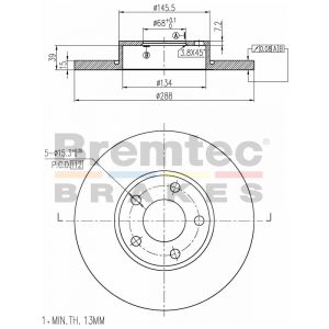 Bremtec Euroline Brake Rotor