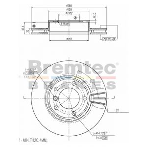 Bremtec Euroline Brake Rotor