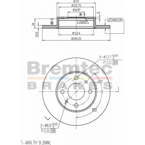 Bremtec Euroline Brake Rotor