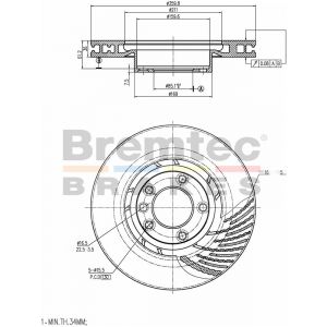 Bremtec Euroline Right Brake Rotor