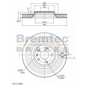 Bremtec Euroline Brake Rotor