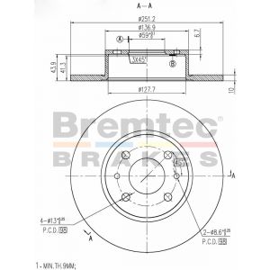 Bremtec Euroline Brake Rotor