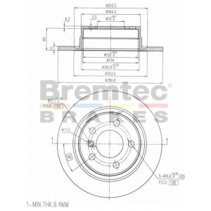 Bremtec Euroline Brake Rotor