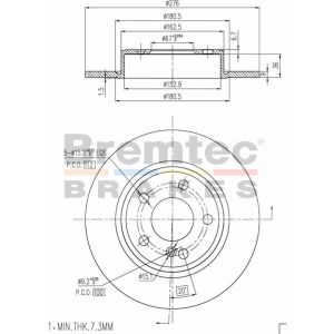 Bremtec Euroline Brake Rotor