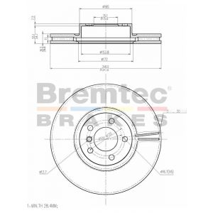 Bremtec Euroline Brake Rotor