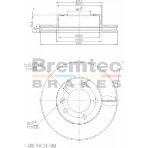 Bremtec Euroline High-Grade Brake Rotor