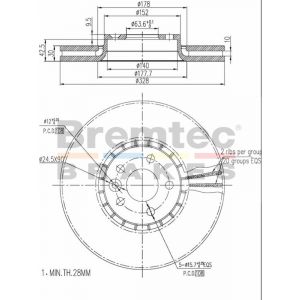 Bremtec Euroline High-Grade Brake Rotor