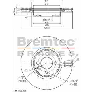 Bremtec Euroline Brake Rotor