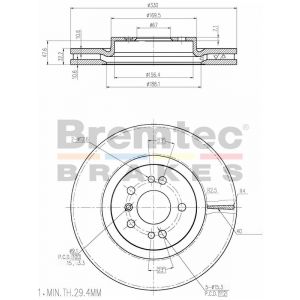 Bremtec Euroline High-Grade Brake Rotor
